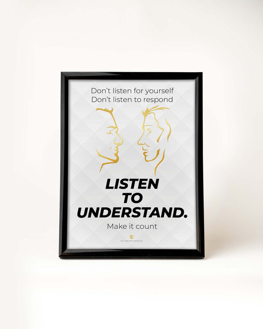 Poster 'Listen to understand' | Wit