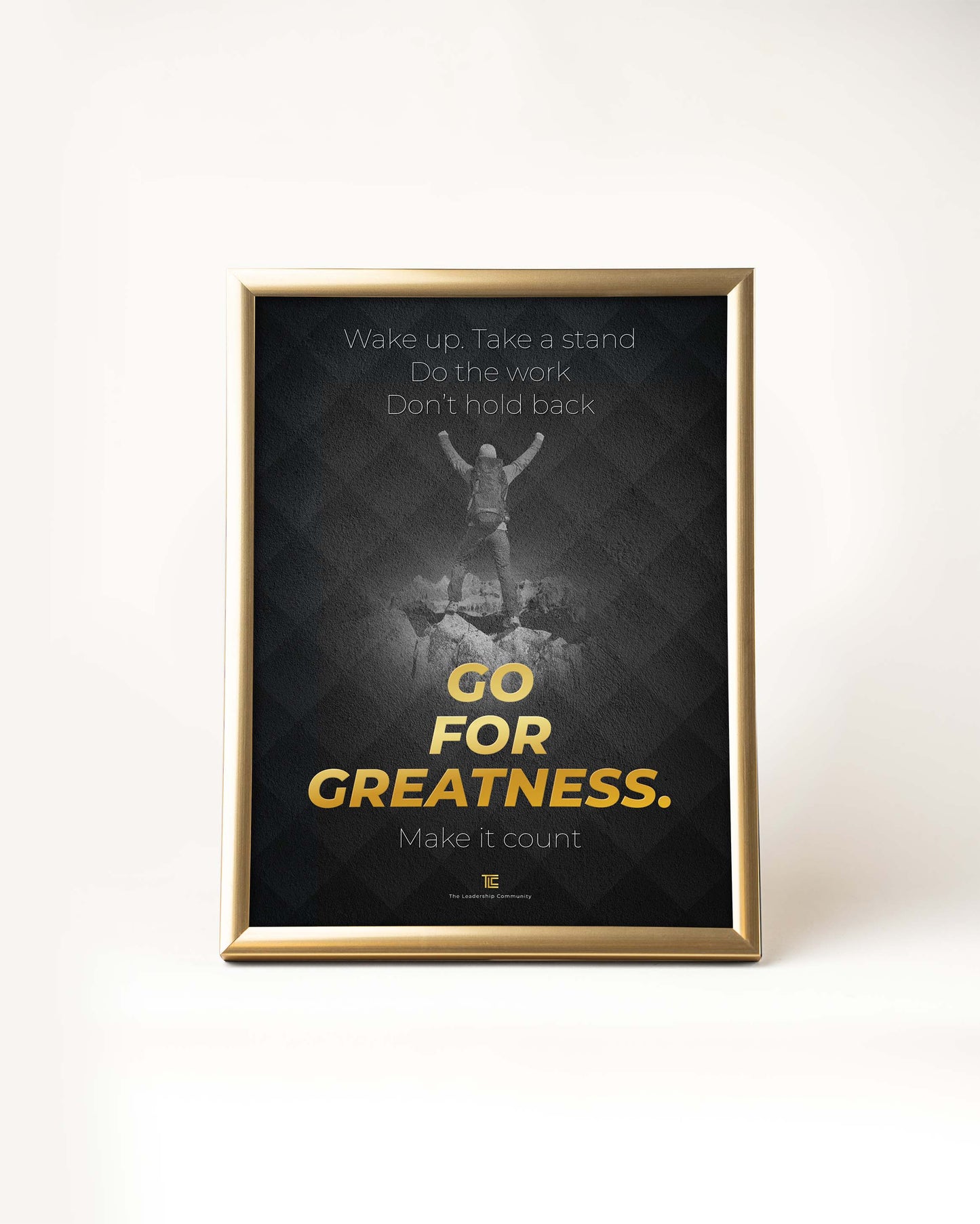 Poster 'Go for greatness' | Zwart