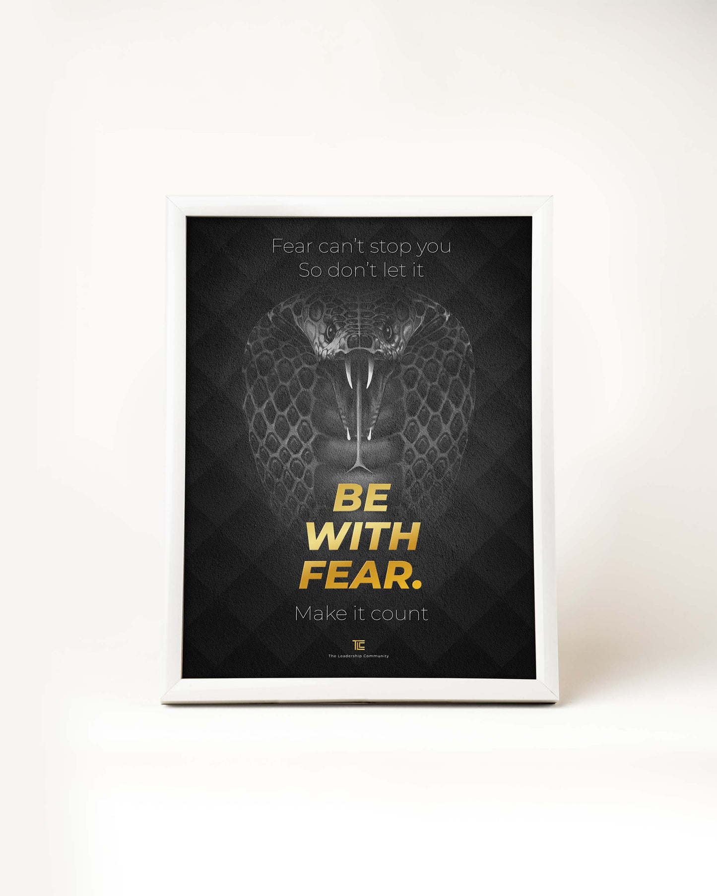 Poster 'Be with fear' | Zwart