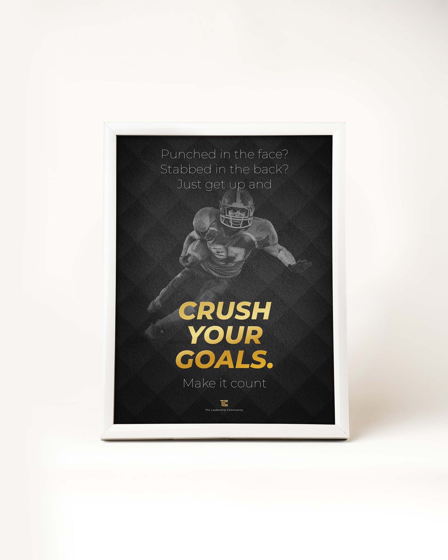 Poster 'Crush your goals' | Zwart